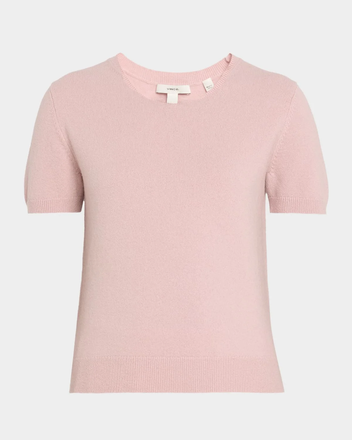 Short-Sleeve Cashmere-Blend Tee - 1