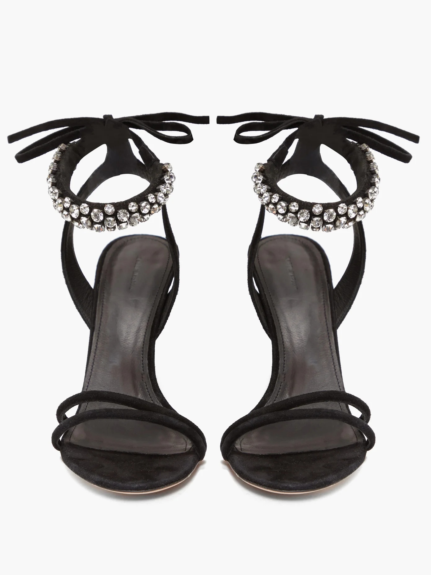 Alrina crystal-embellished suede sandals - 5