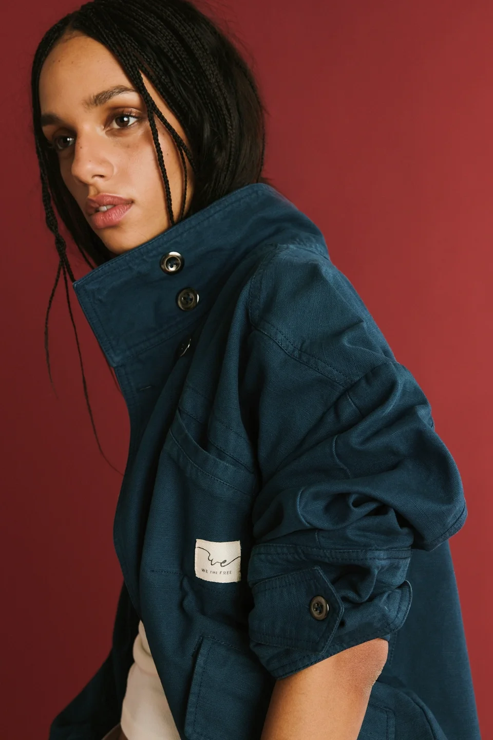We The Free Collins Washed Canvas Funnel-Neck Jacket - 1