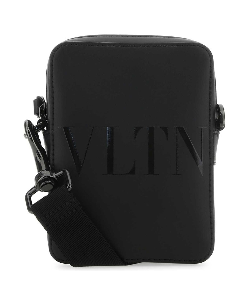 Black Leather Vltn Crossbody Bag 1