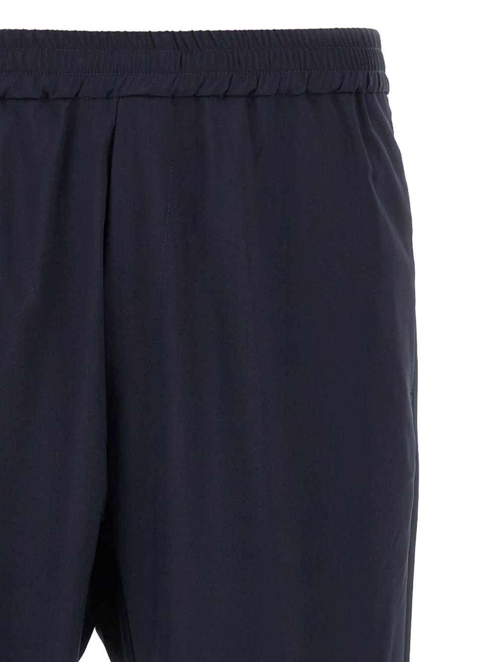 elastic-waistband trousers - 4