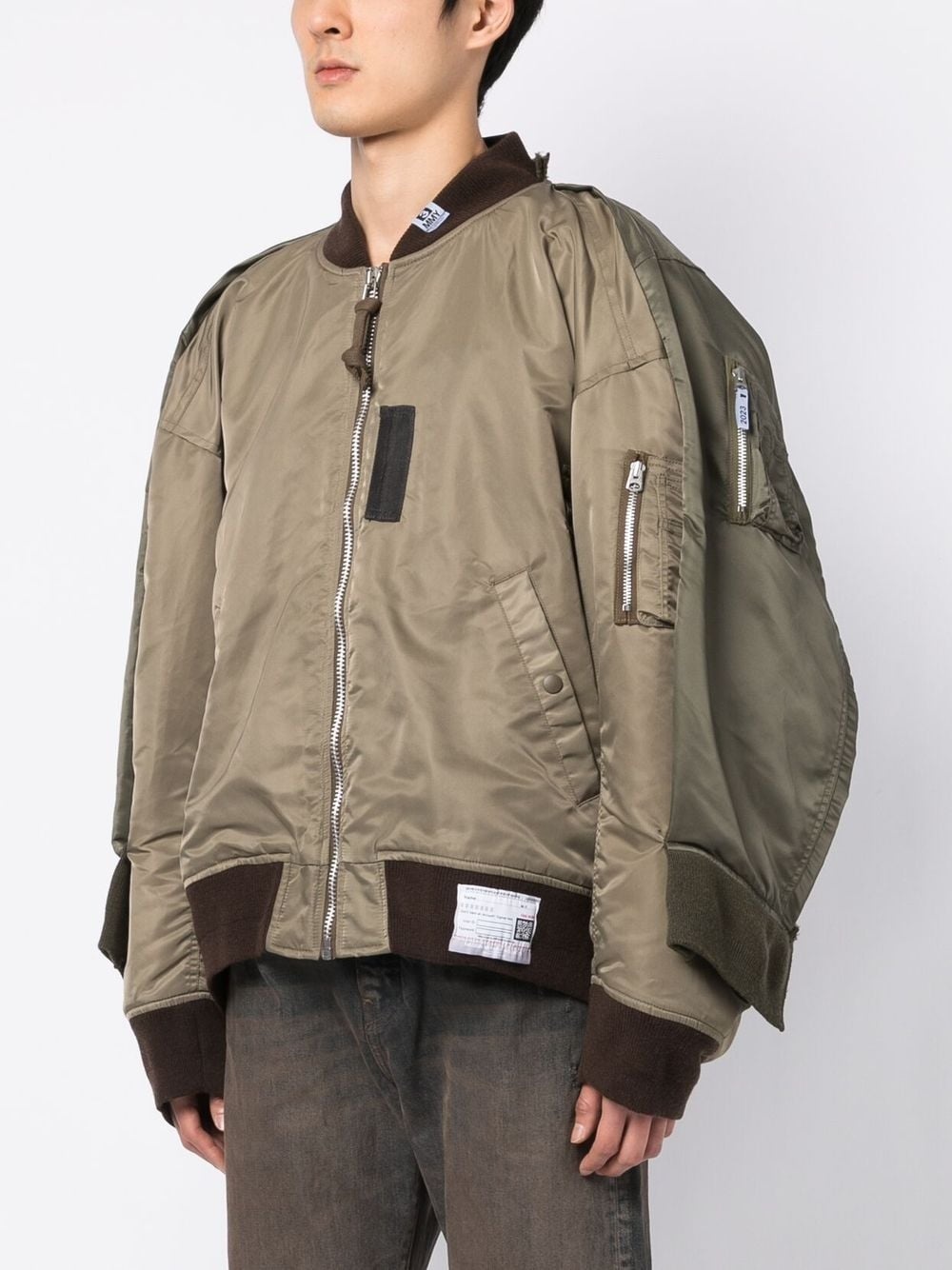 zip-pockeet bomber jacket - 3