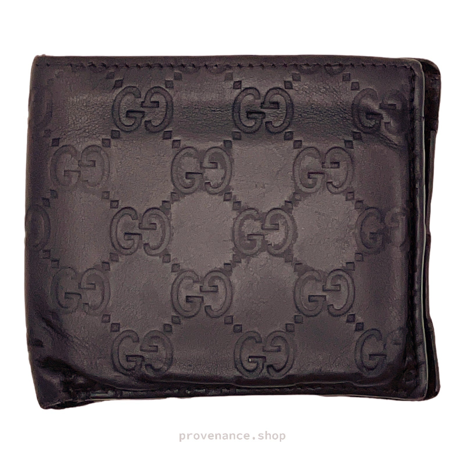 Gucci GG Bifold Wallet - Dark Chocolate Guccissima - 1