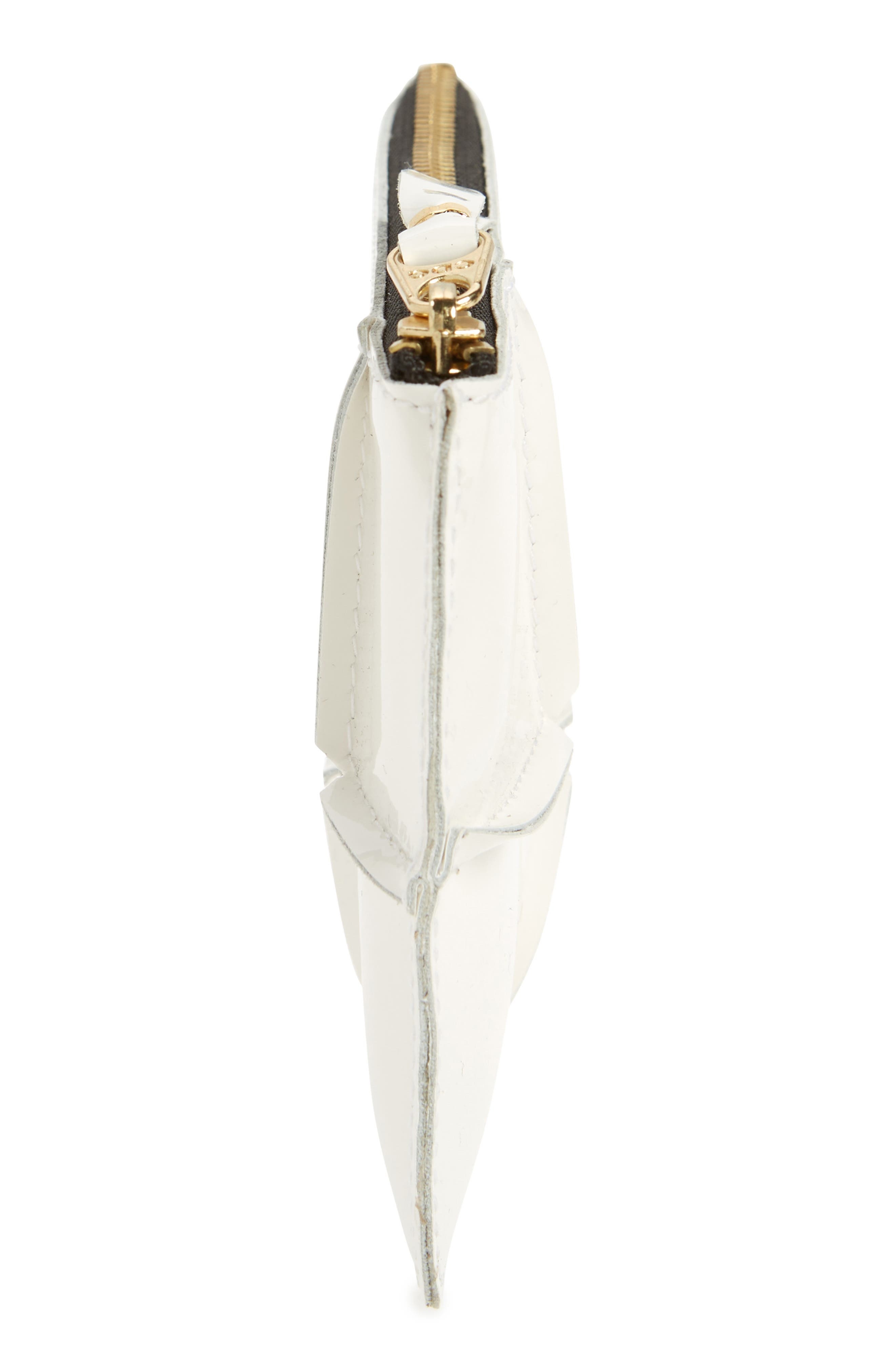 Seam Detail Leather Zip Pouch - 5