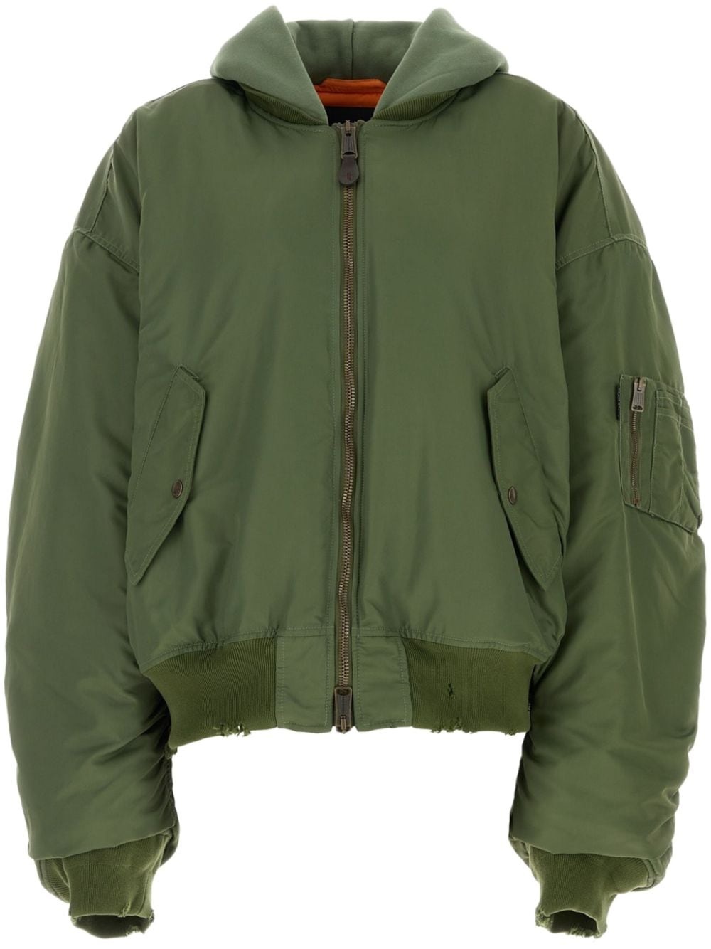 hooded bomber jacket - 1