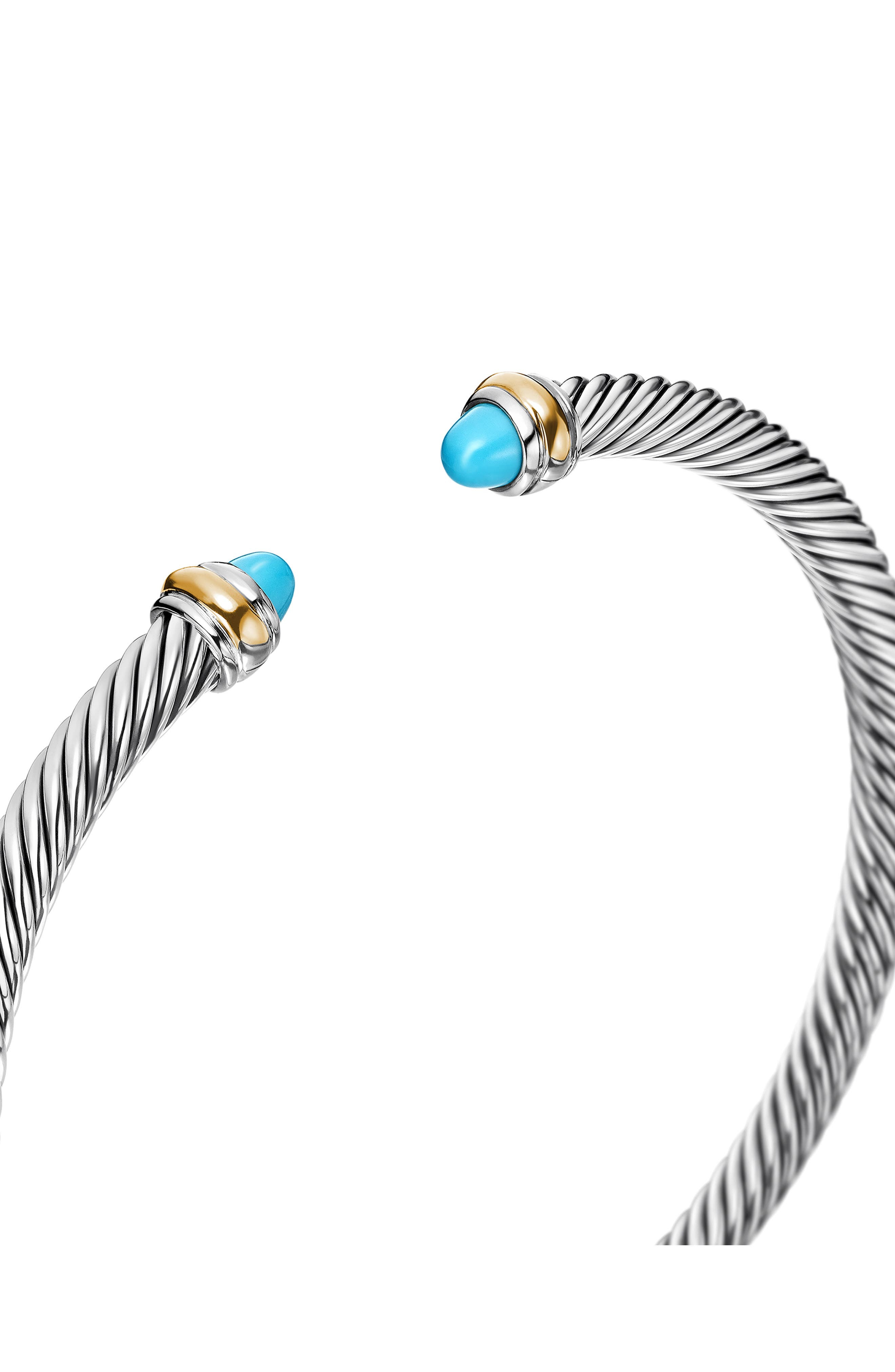 David Yurman Cable Classic Bracelet with 18K Gold & Semiprecious Stones, 4mm in Turquoise at Nordstr - 7