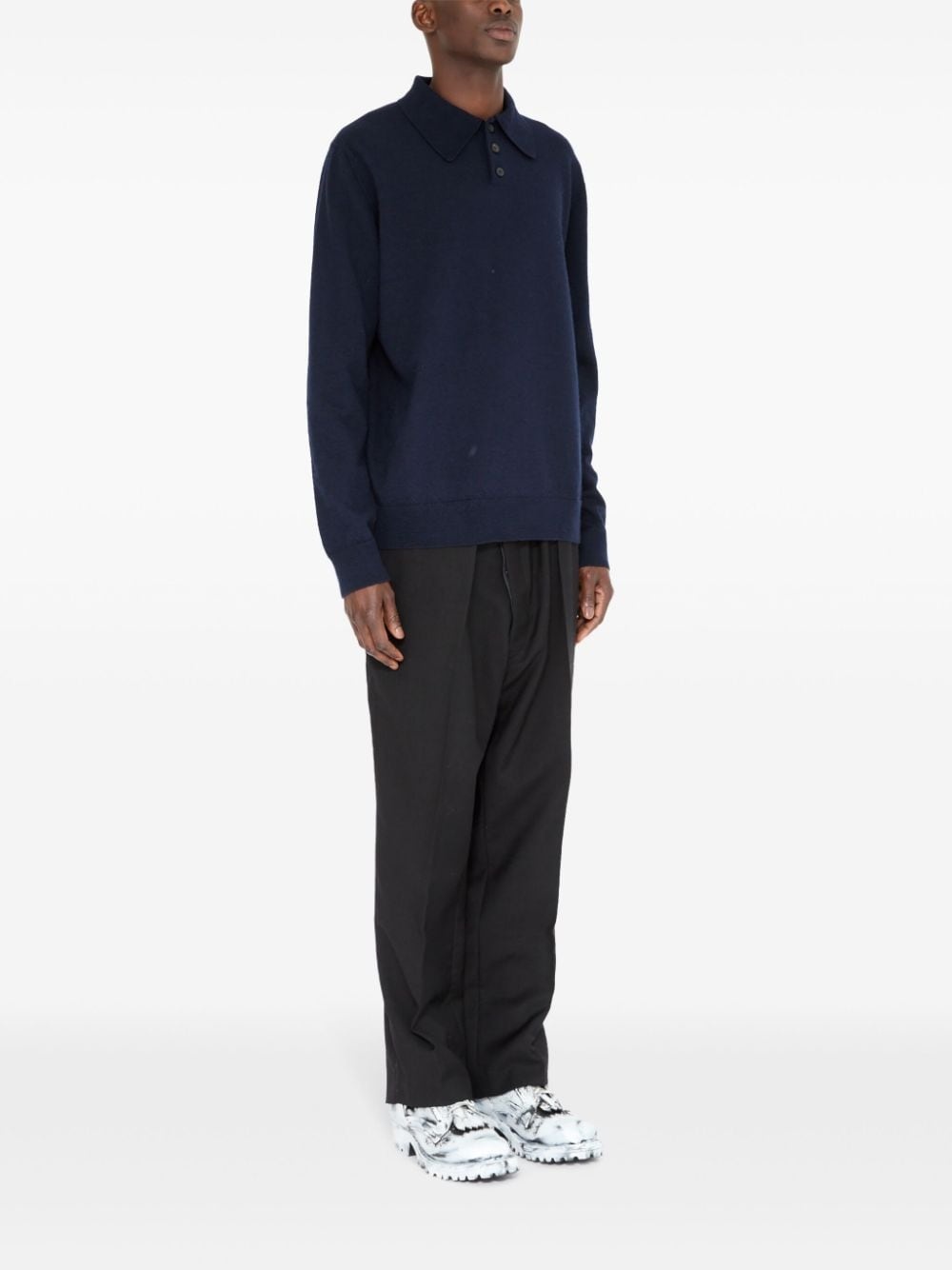 wool polo shirt - 3