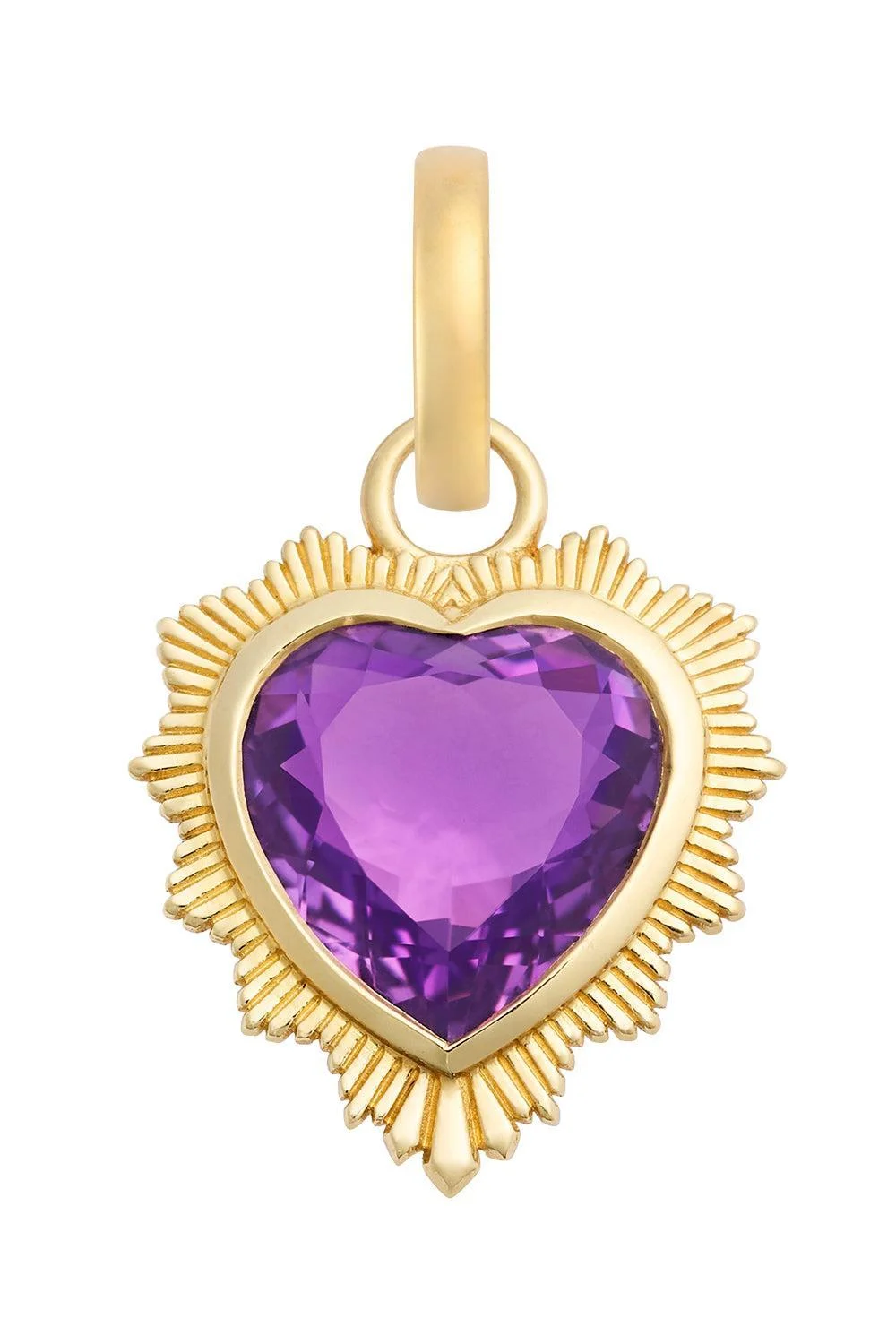 True Love - Amethyst Gemstone Heart Medallion - 1