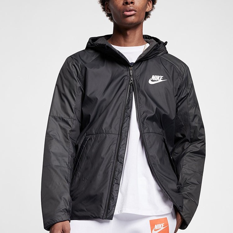 Nike Casual Sports Stay Warm hooded padded Jacket Black AJ7957-010 - 3