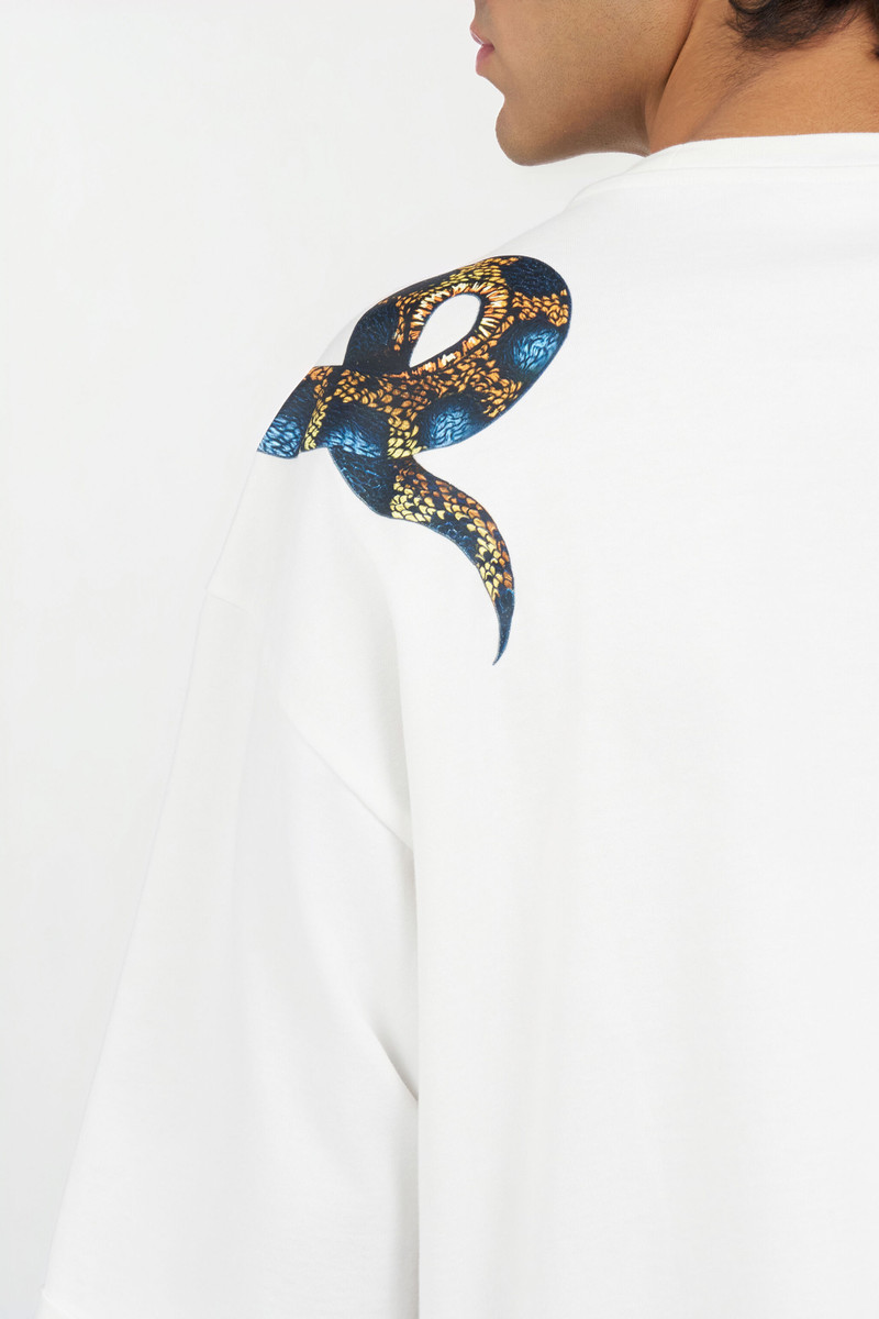 Oversized T-shirt with Snake Print 7
