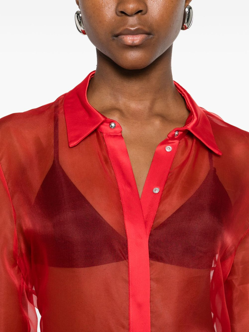 semi-sheer panelled shirt 5