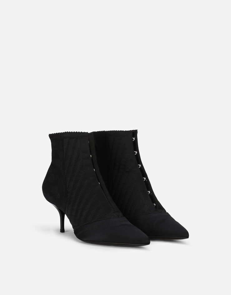 Corset-style satin ankle boots - 2