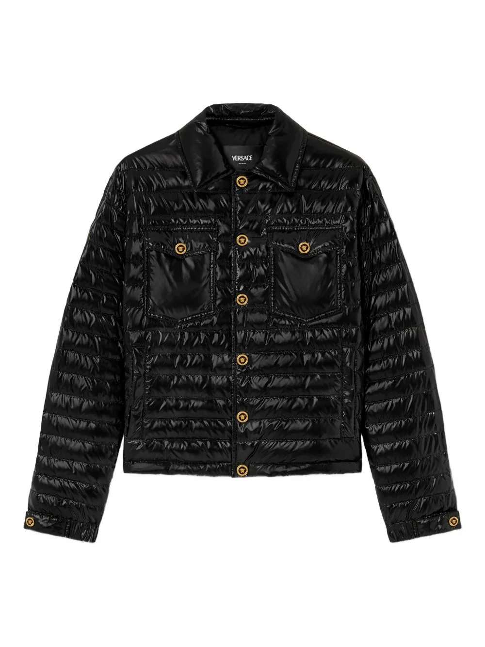 buttoned quilted jacket - 1