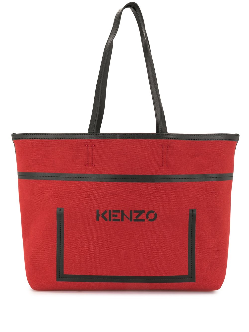 logo print tote bag - 1