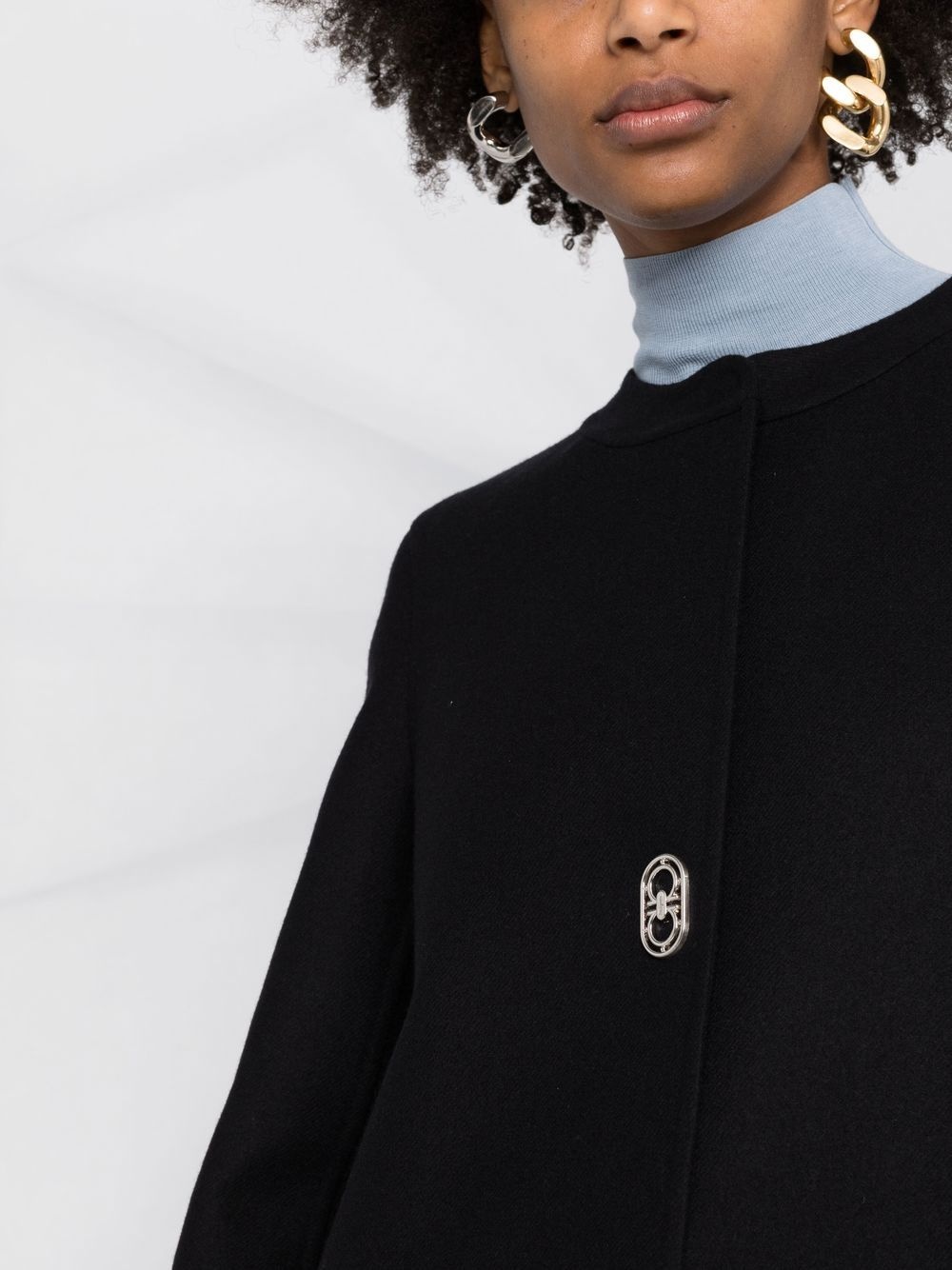 single-breasted wool-cashmere coat - 5