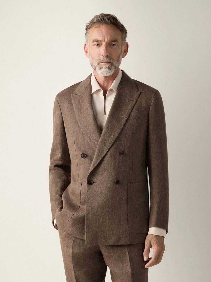 DARK TAUPE OASI LINO JACKET 4