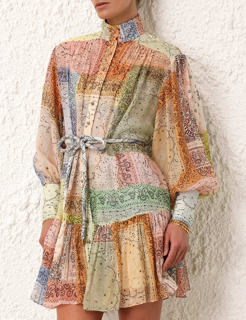 Zimmermann MATCHMAKER LANTERN MINI DRESS outlook