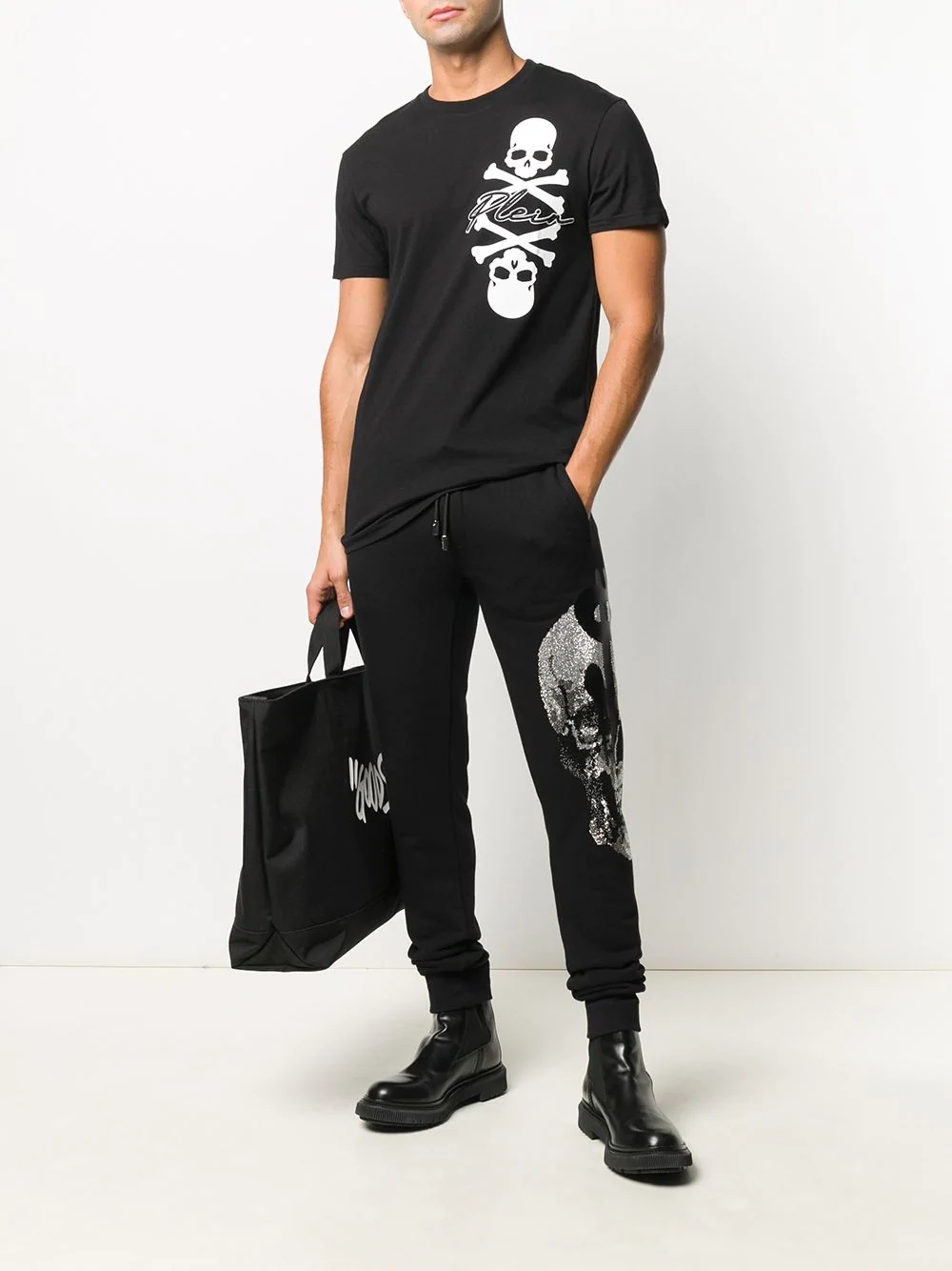 round neck SS skull T-shirt - 2