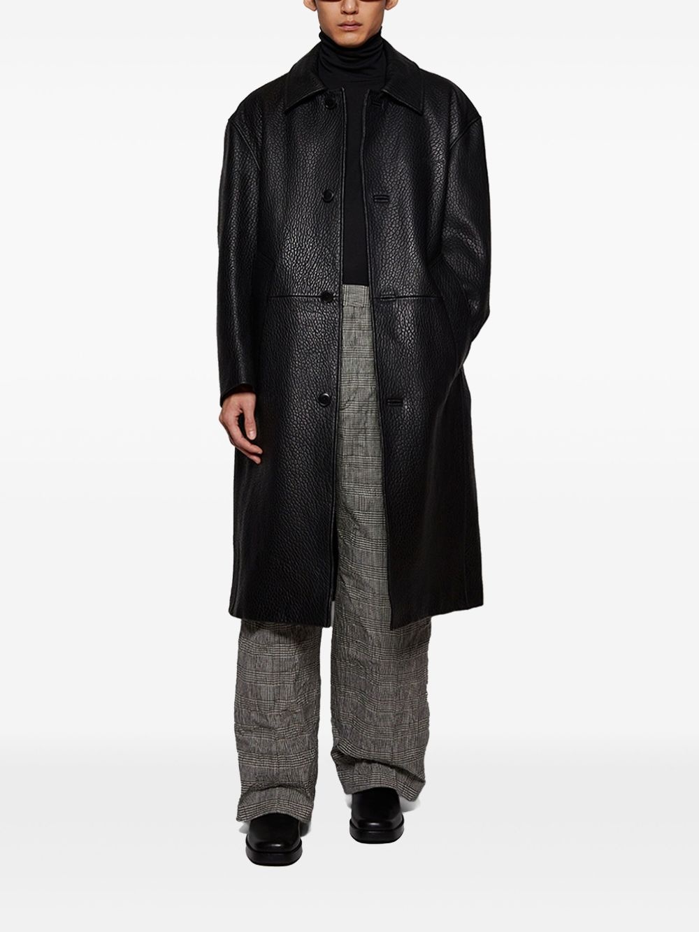 leather coat - 2