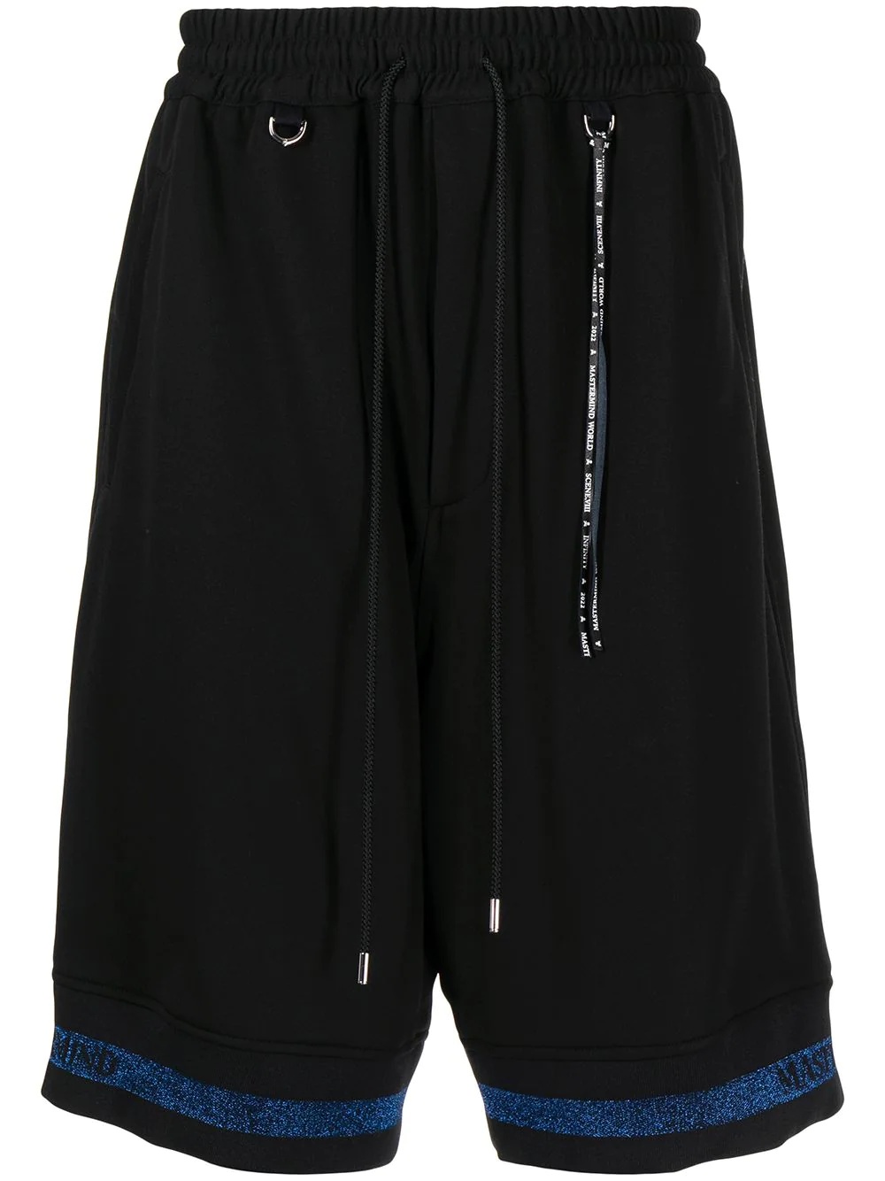 skull-logo track shorts - 1