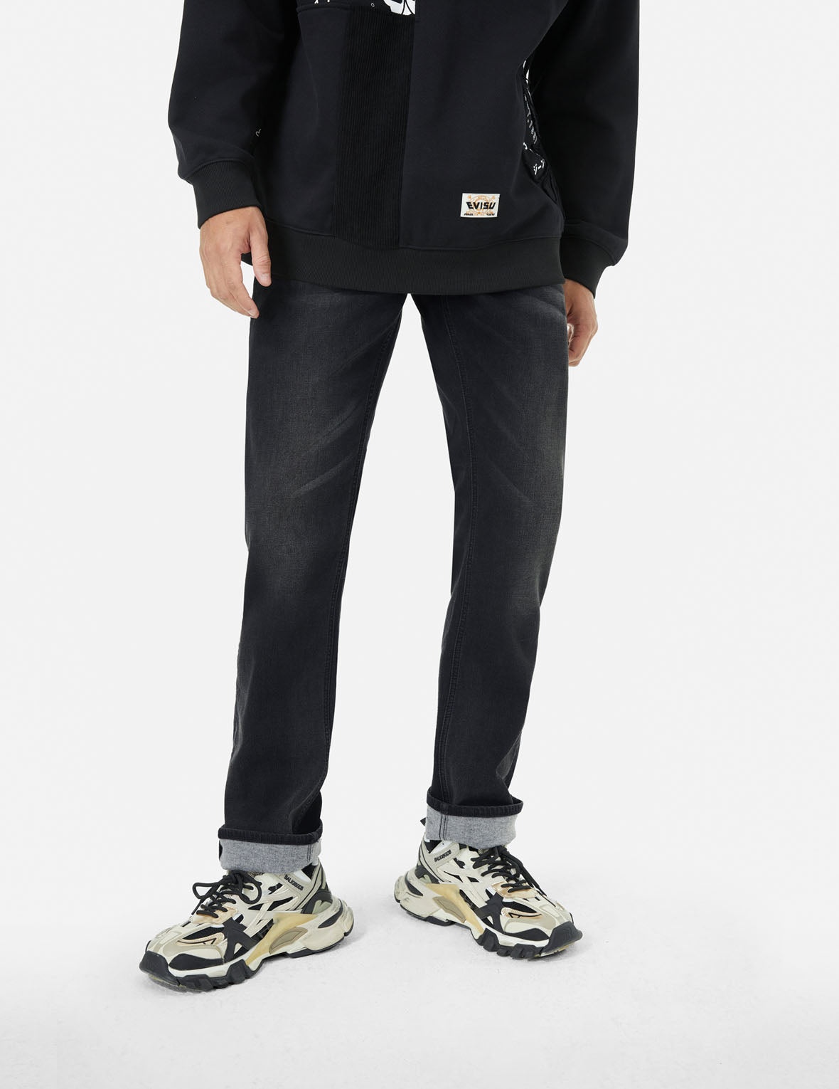 Graffiti-Style Daicock Print Slim Fit Jeans #2010 - 6