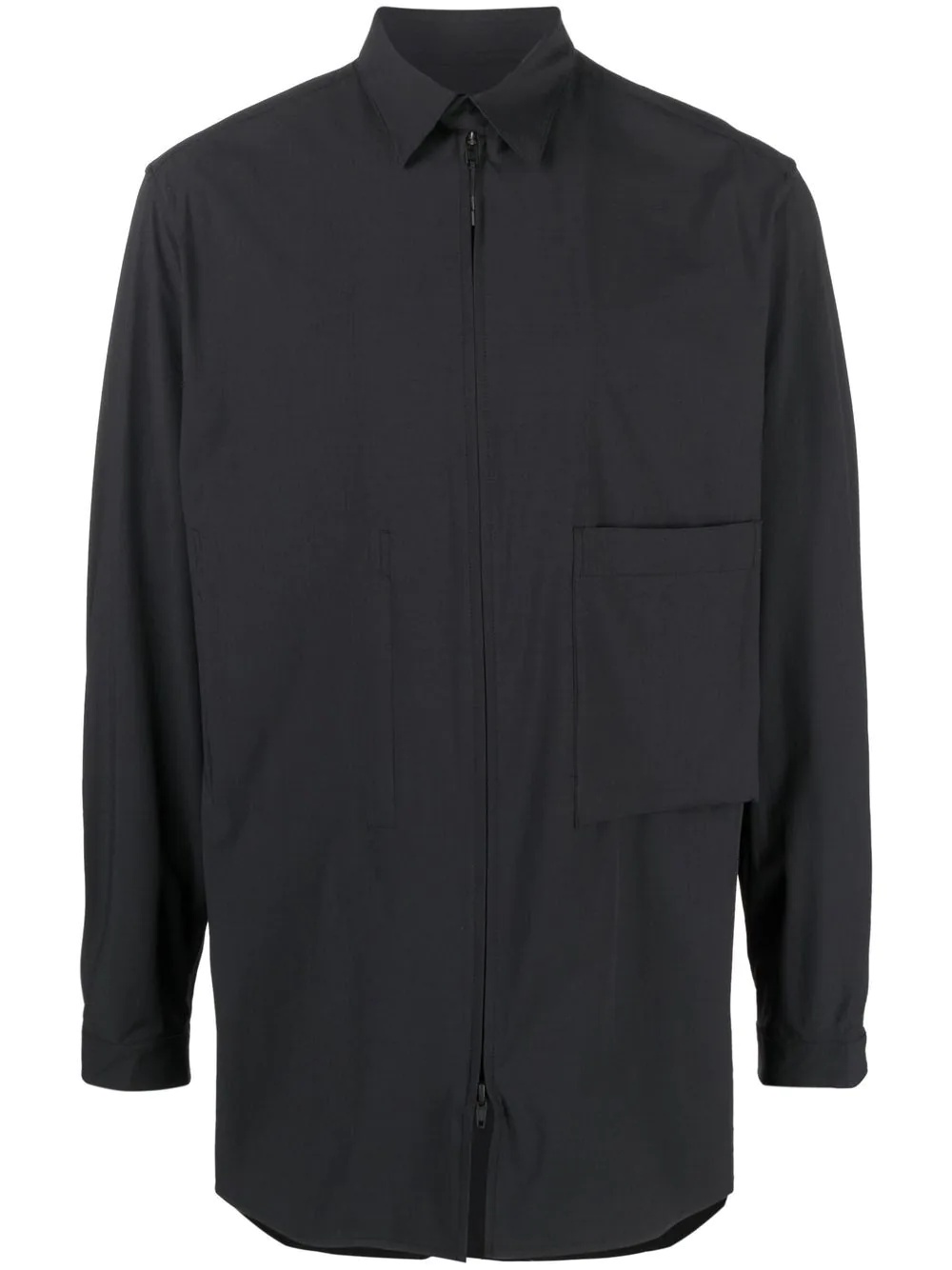 zipped long-sleeve shirt - 1