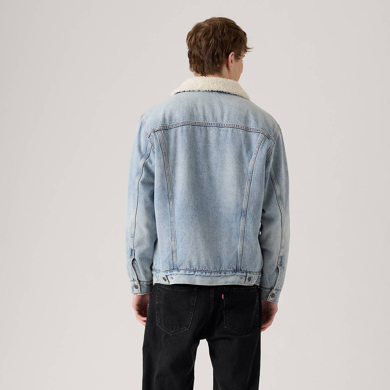 RELAXED FIT SHERPA TRUCKER JACKET - 4