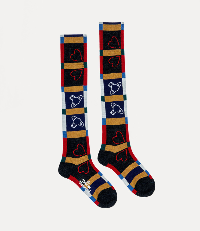 Vivienne Westwood HEARTS AND ORBS KNEE HIGH SOCKS outlook