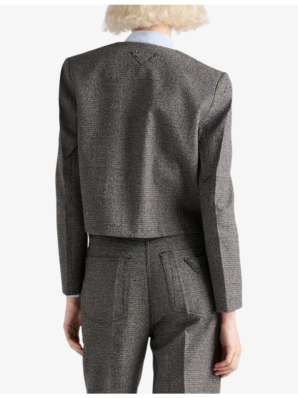 Single-Breasted Princes of Wales Wool-Blend Jacket - 4