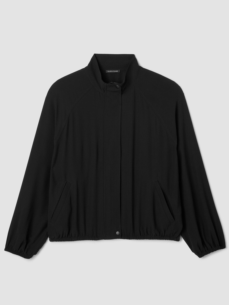 Silk Georgette Crepe Flight Jacket 1