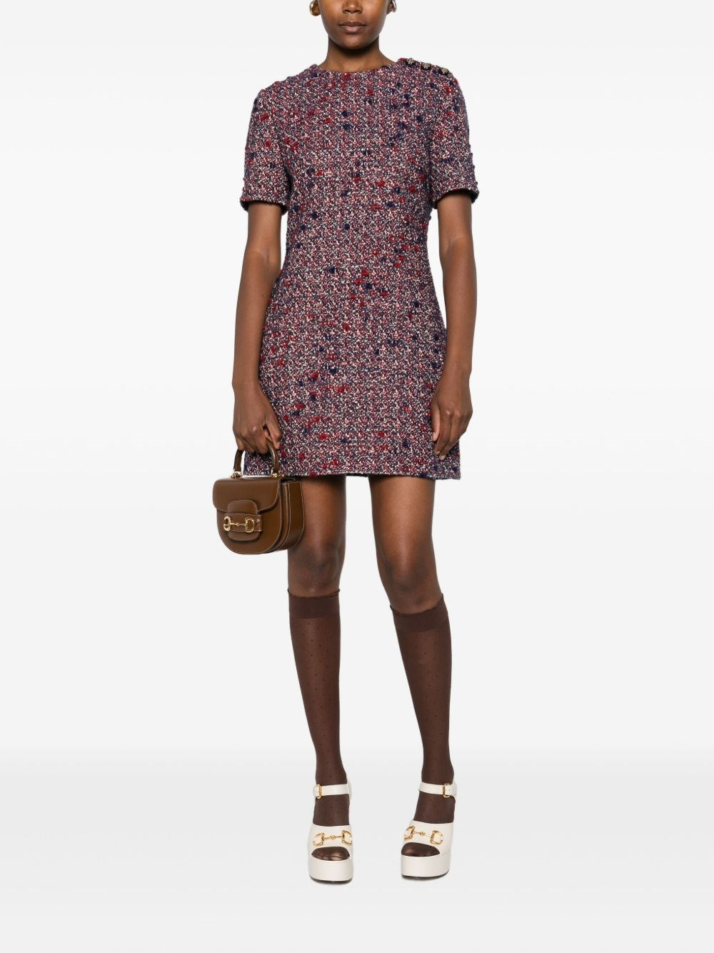 Bouclé wool short dress - 2