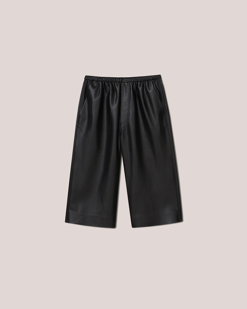 WENDEL - Vegan leather bermuda shorts - Black 1