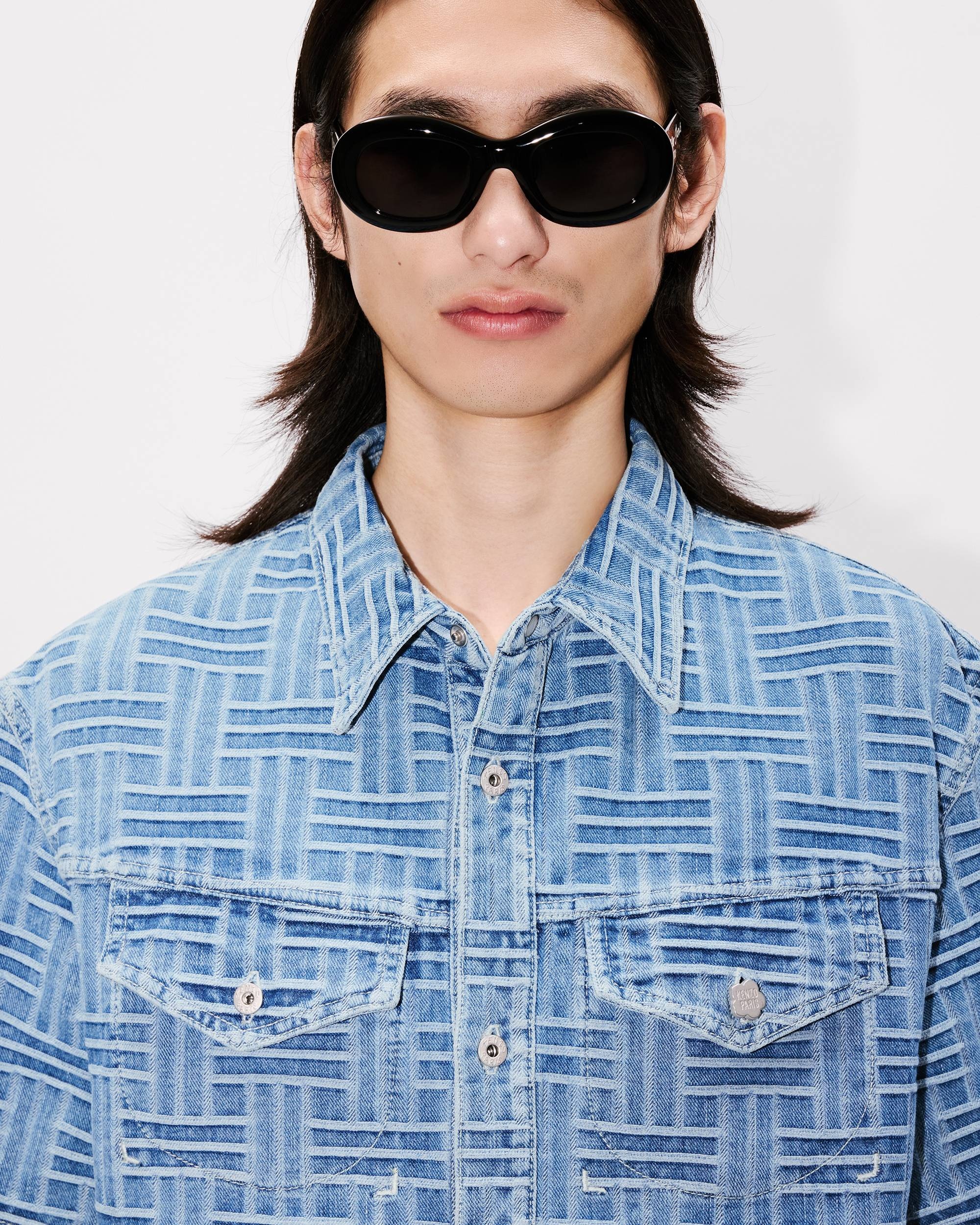 'KENZO Weave' shirt in japanese denim - 6