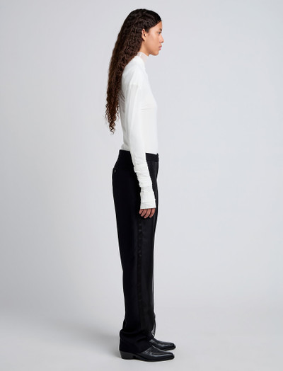 Proenza Schouler Teddy Pant in Wool Twill Suiting with Organza outlook