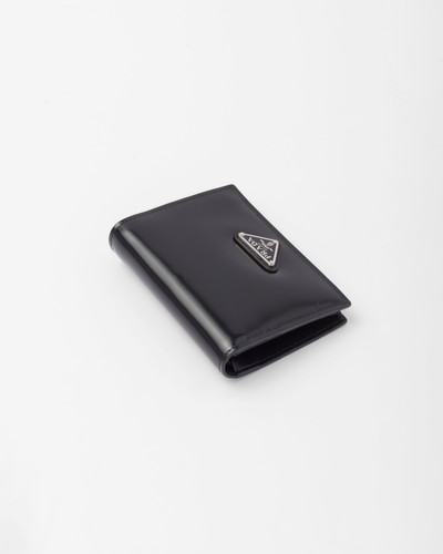 Prada Small brushed-leather wallet outlook