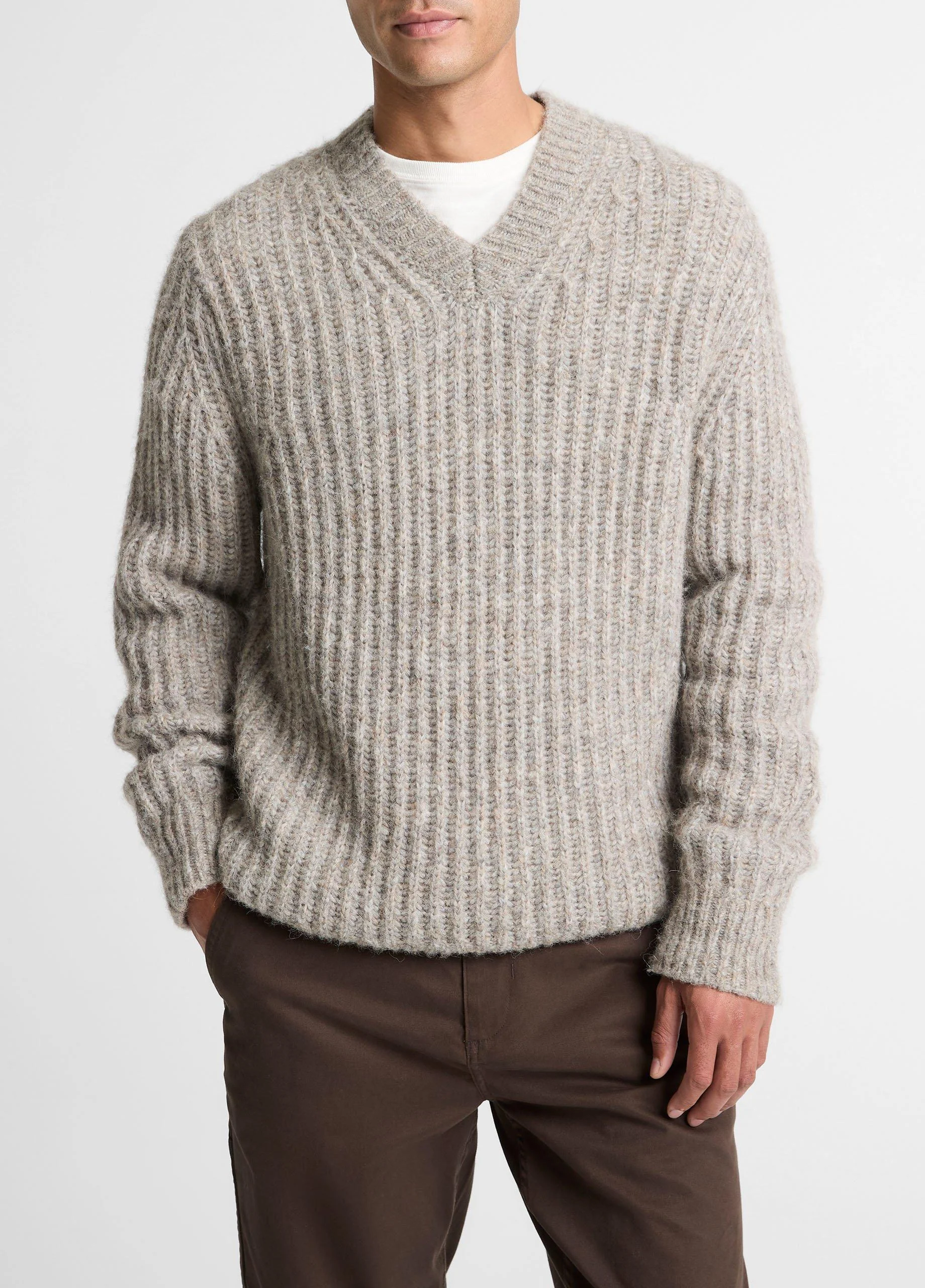 Softspun Alpaca & Wool-Blend V-Neck Sweater - 1