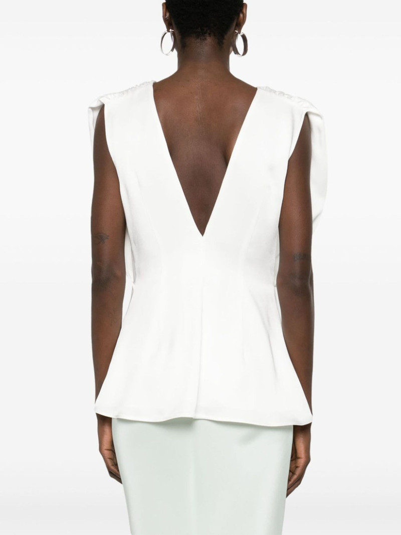 ruched-detailed sleeveless blouse 4