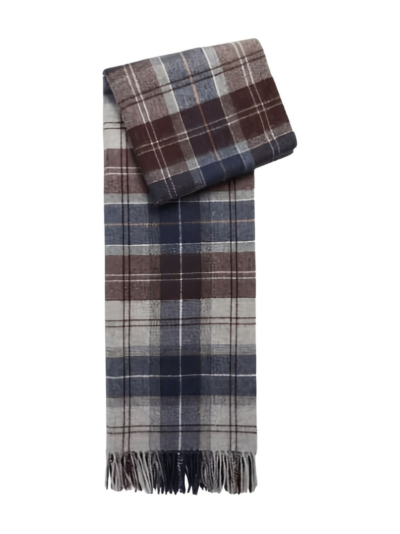 Barbour plaid fringed scarf outlook