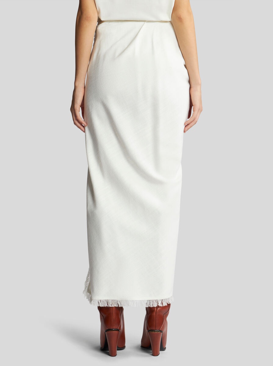 SLUB FABRIC SKIRT - 5