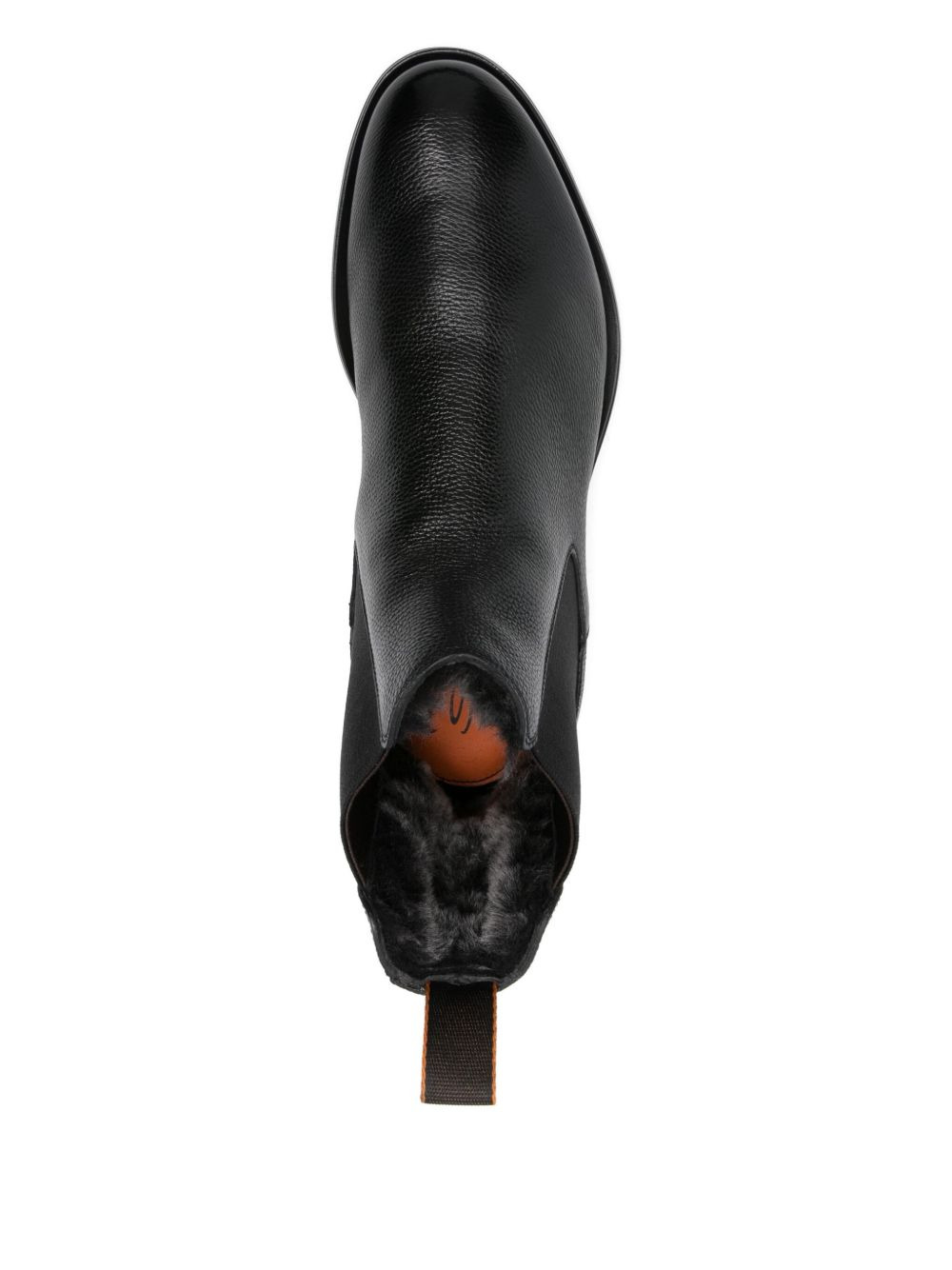 elastic-panel leather boots - 4
