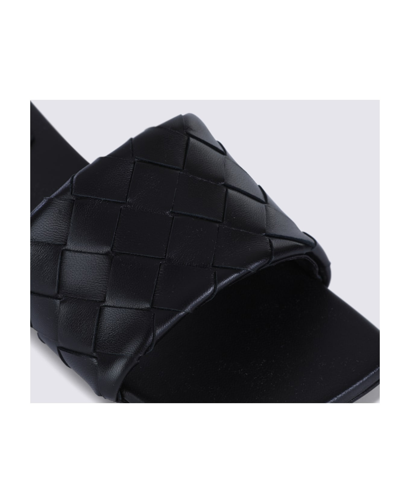 Black Leather Sandals - 4