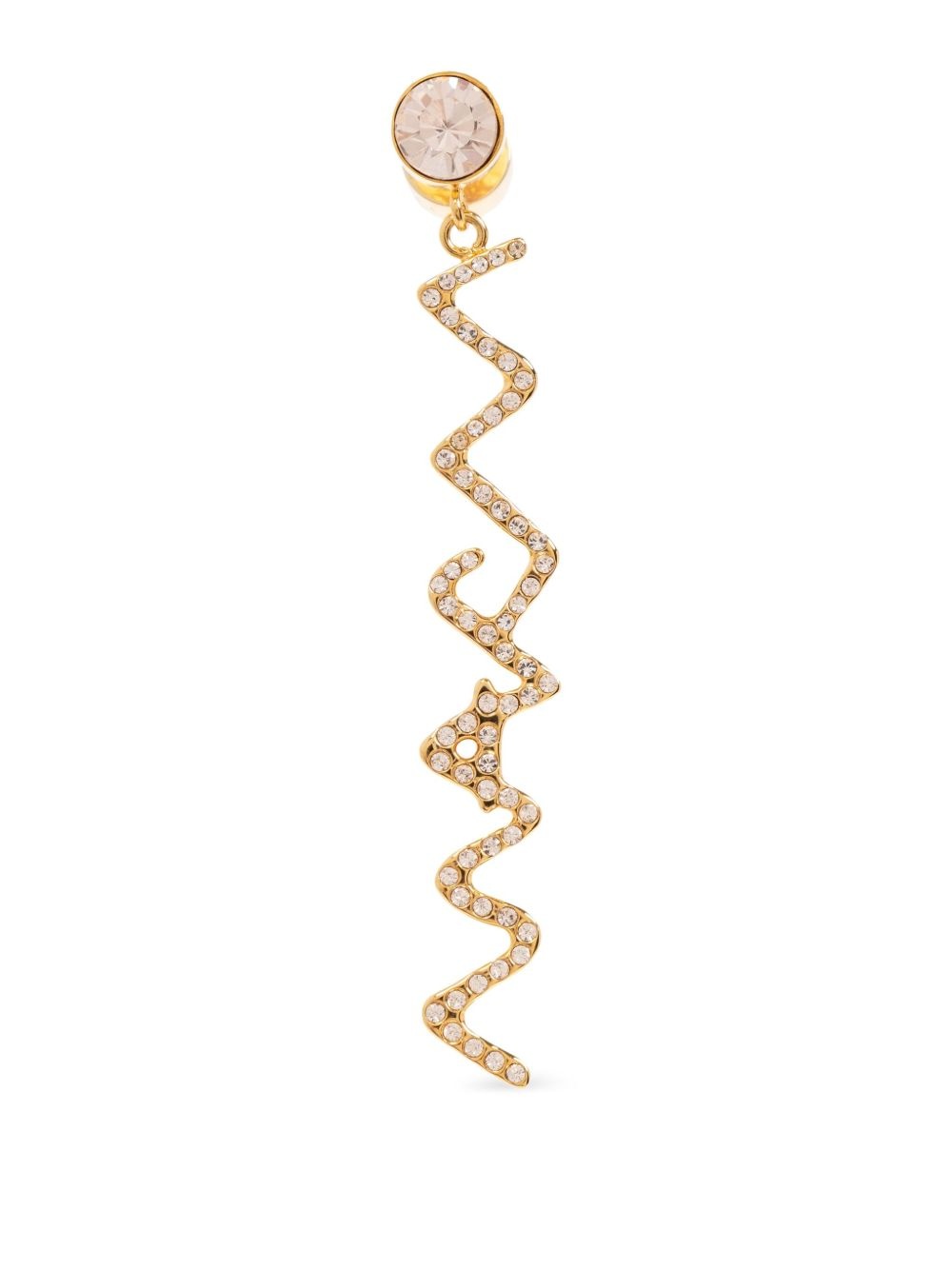 logo-lettering earrings - 4