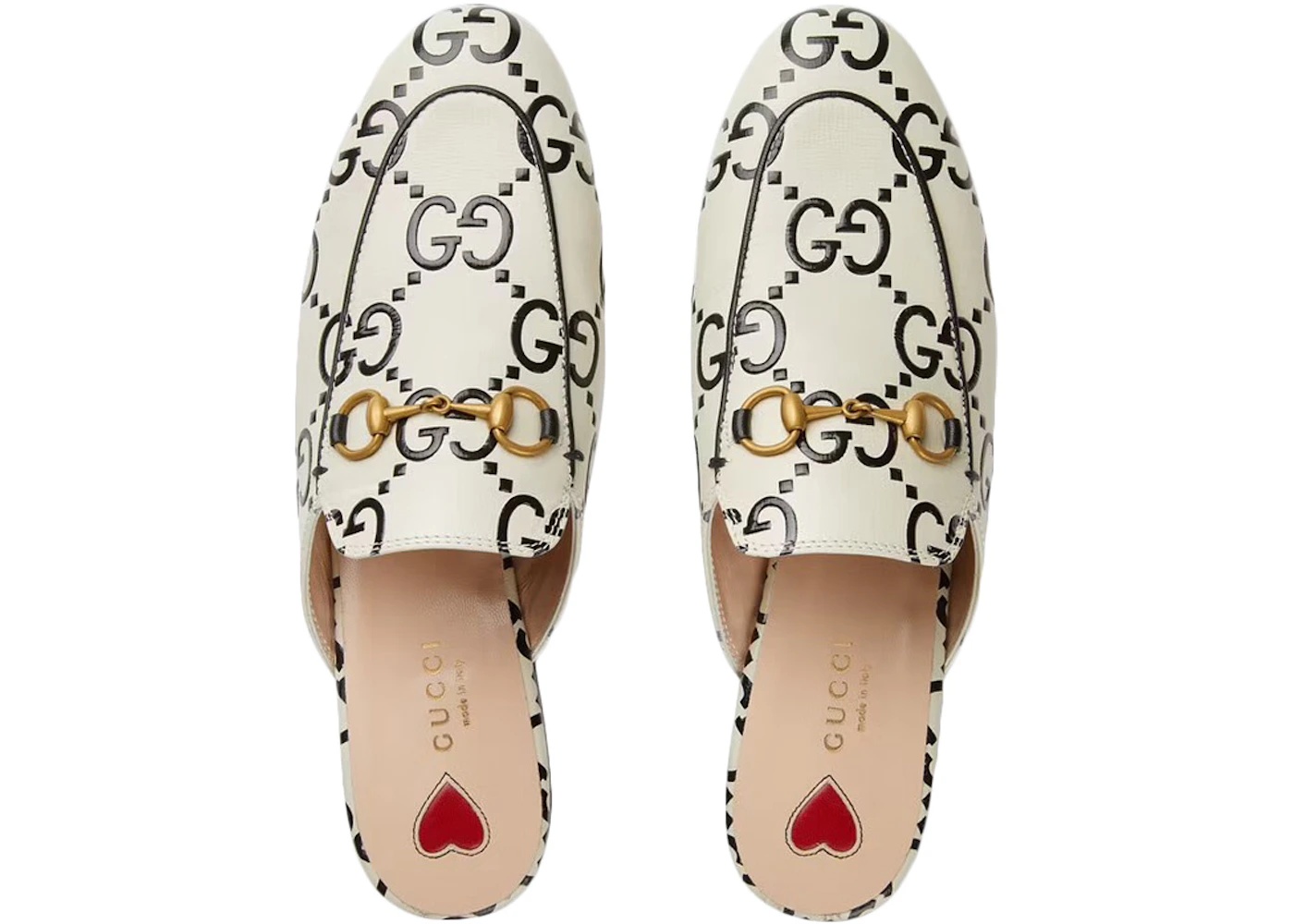 Gucci Princetown Slipper White GG Debossed Leather - 3
