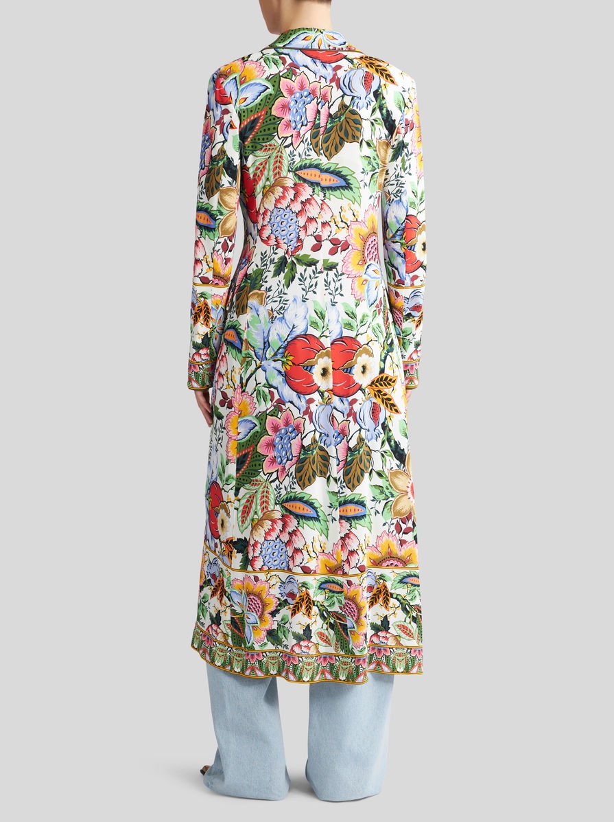 LONG FLORAL-PRINT DUSTER COAT - 4