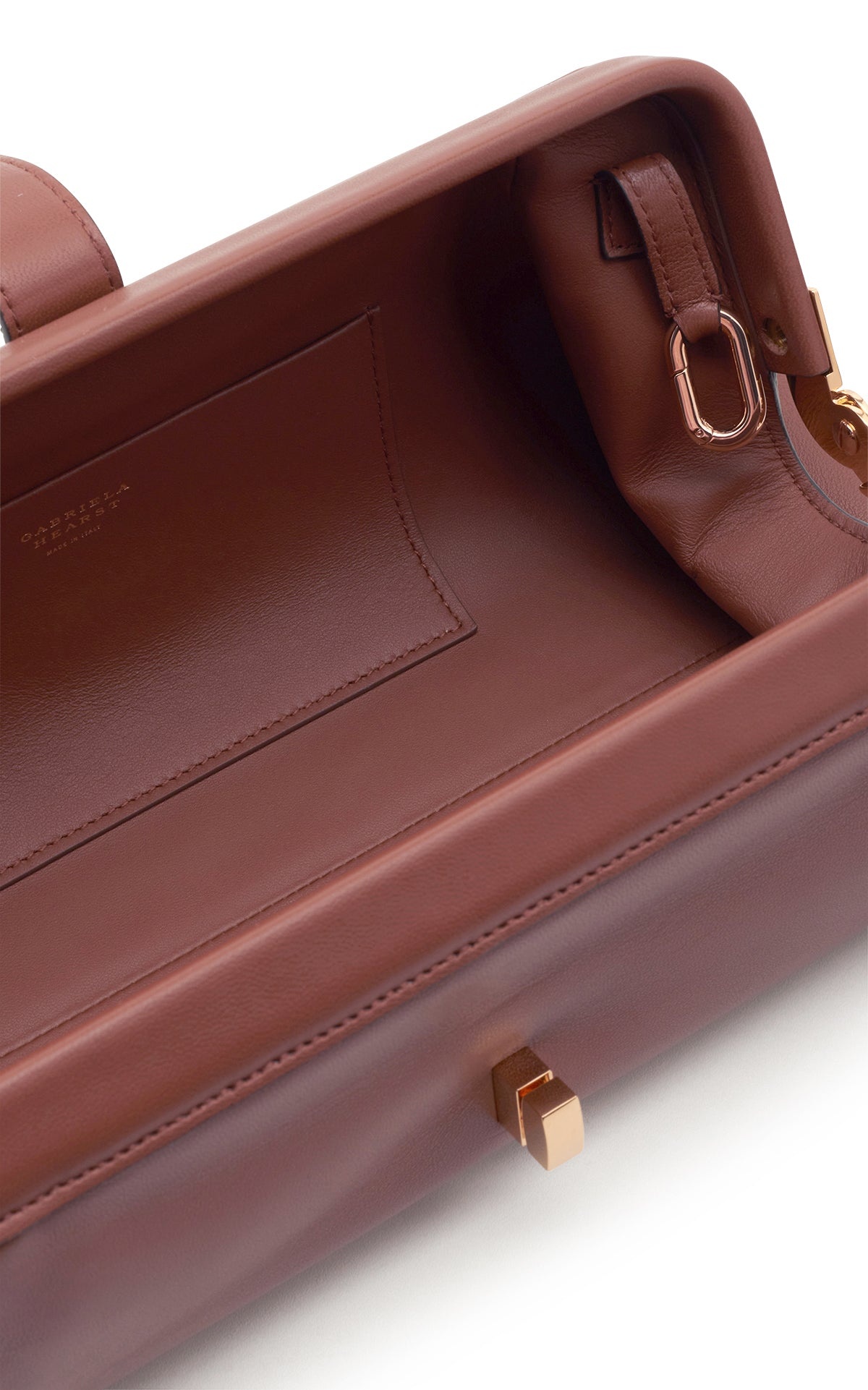 Paola Clutch in Cognac Nappa Leather - 6