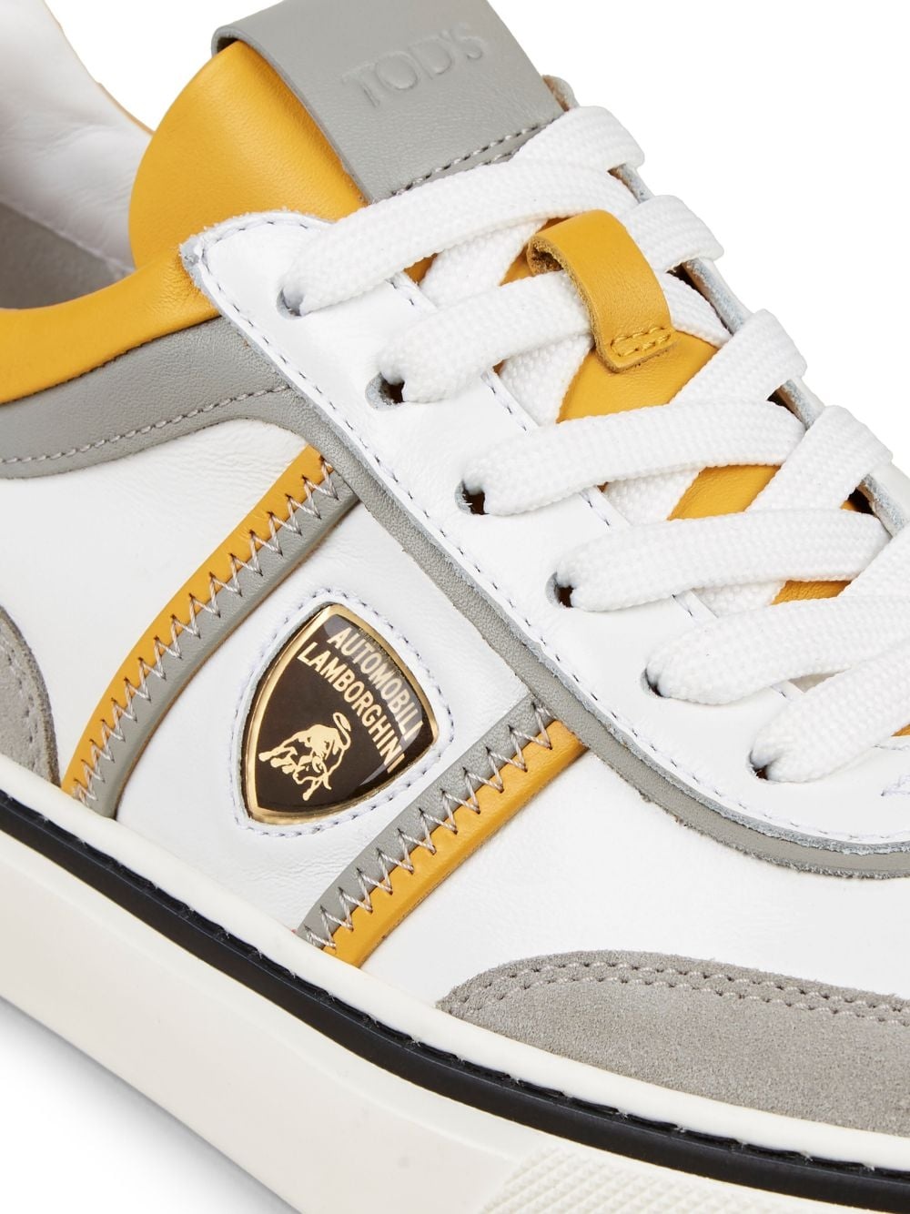 Automobili Lamborghini logo-debossed low-top sneakers - 5