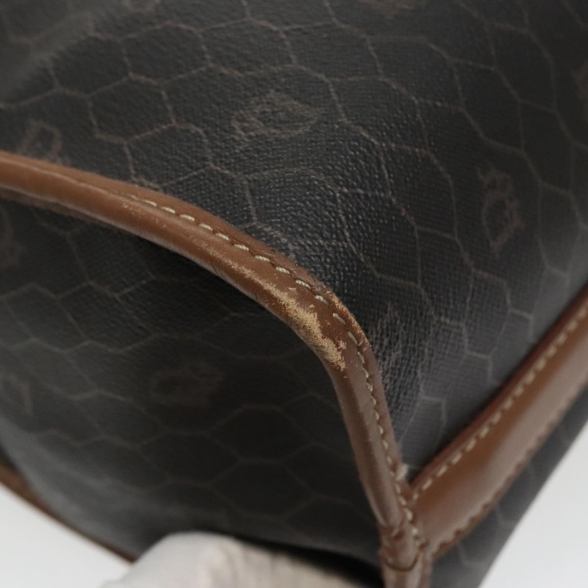 DIOR Honeycomb Canvas Hand Bag Black - 13