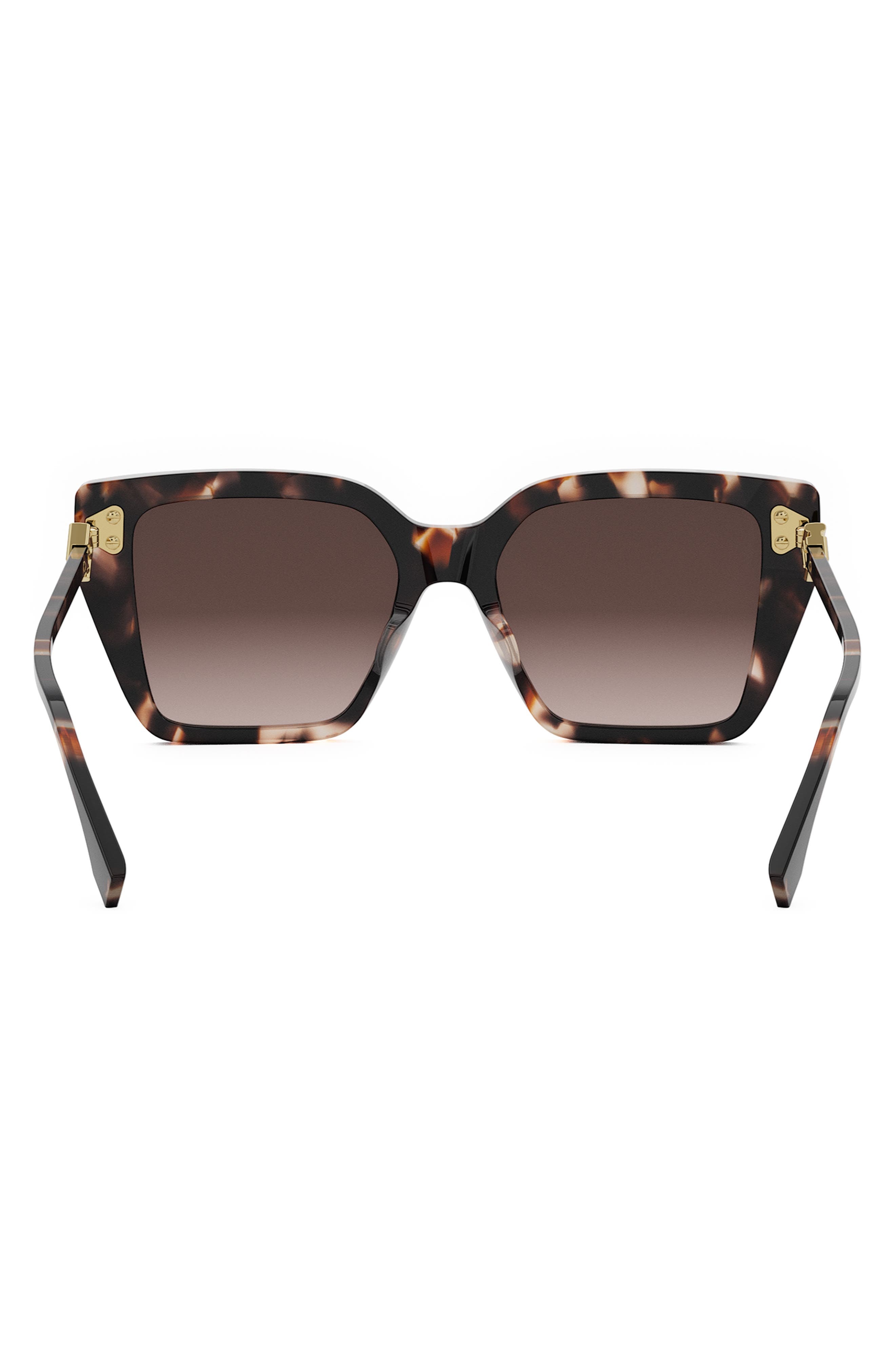Fendi FF Diamonds 54mm Gradient Square Sunglasses in Havana /Gradient Brown at Nordstrom - 7
