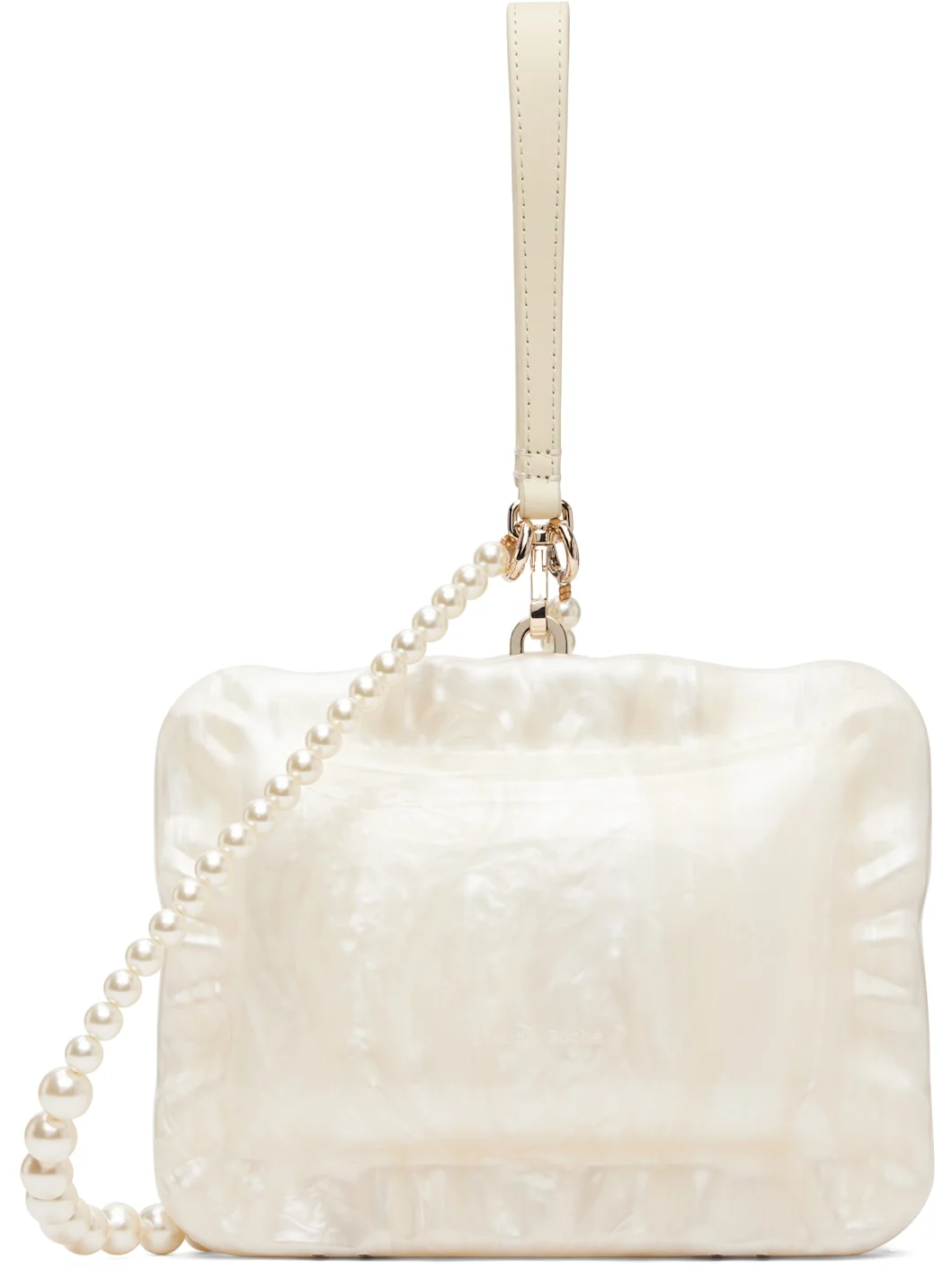 White Pearl Crossbody Pillowcase Bag - 1