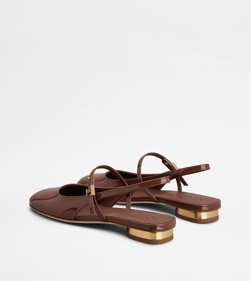Tod's MARY JANES INN PATENT LEATHER - BROWN outlook
